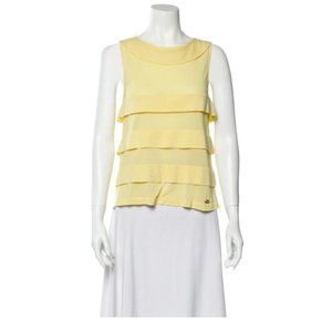 CHANEL Ruffled Sleeveless Top